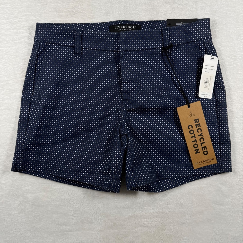 Liverpool Los Angeles Mood Indigo Dot‎ Trouser Shorts Size 2/26 LM9117QHP28 NWT